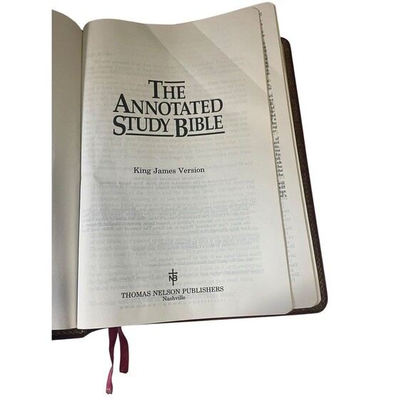 Liberty Annotated Study Bible KJV Red Letter Old Time Gospel Hour GenuineLeather - Picture 4 of 10